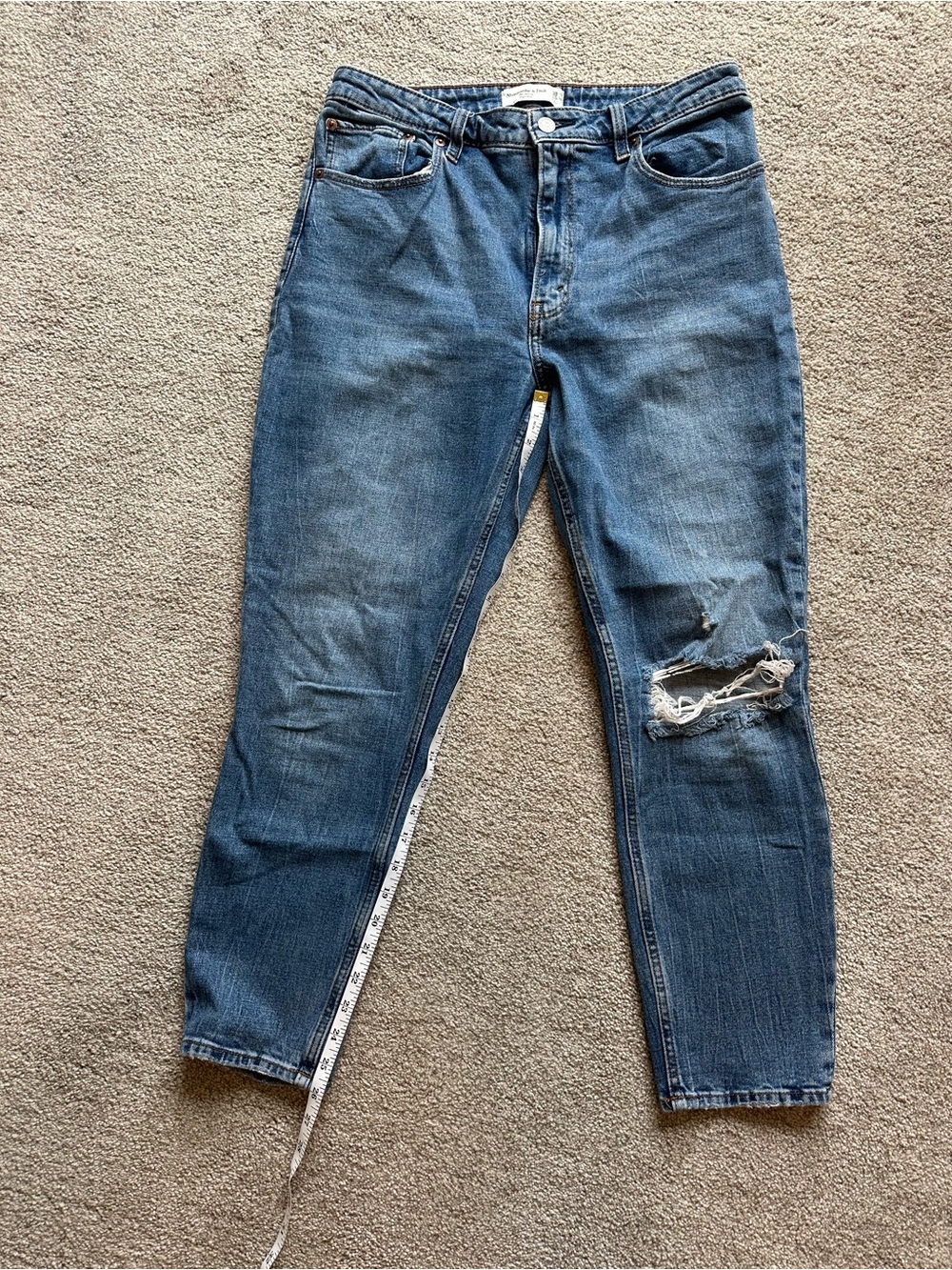 Abercrombie & Fitch Women's Distressed High Rise Skinny Jeans